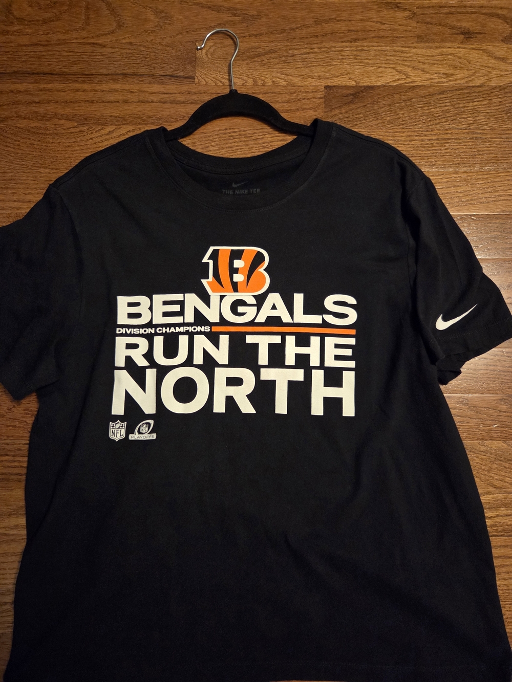 Nike Black Bengals 'Run The North', AFC Division Champions 2021, Large